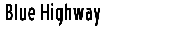 Blue Highway font preview